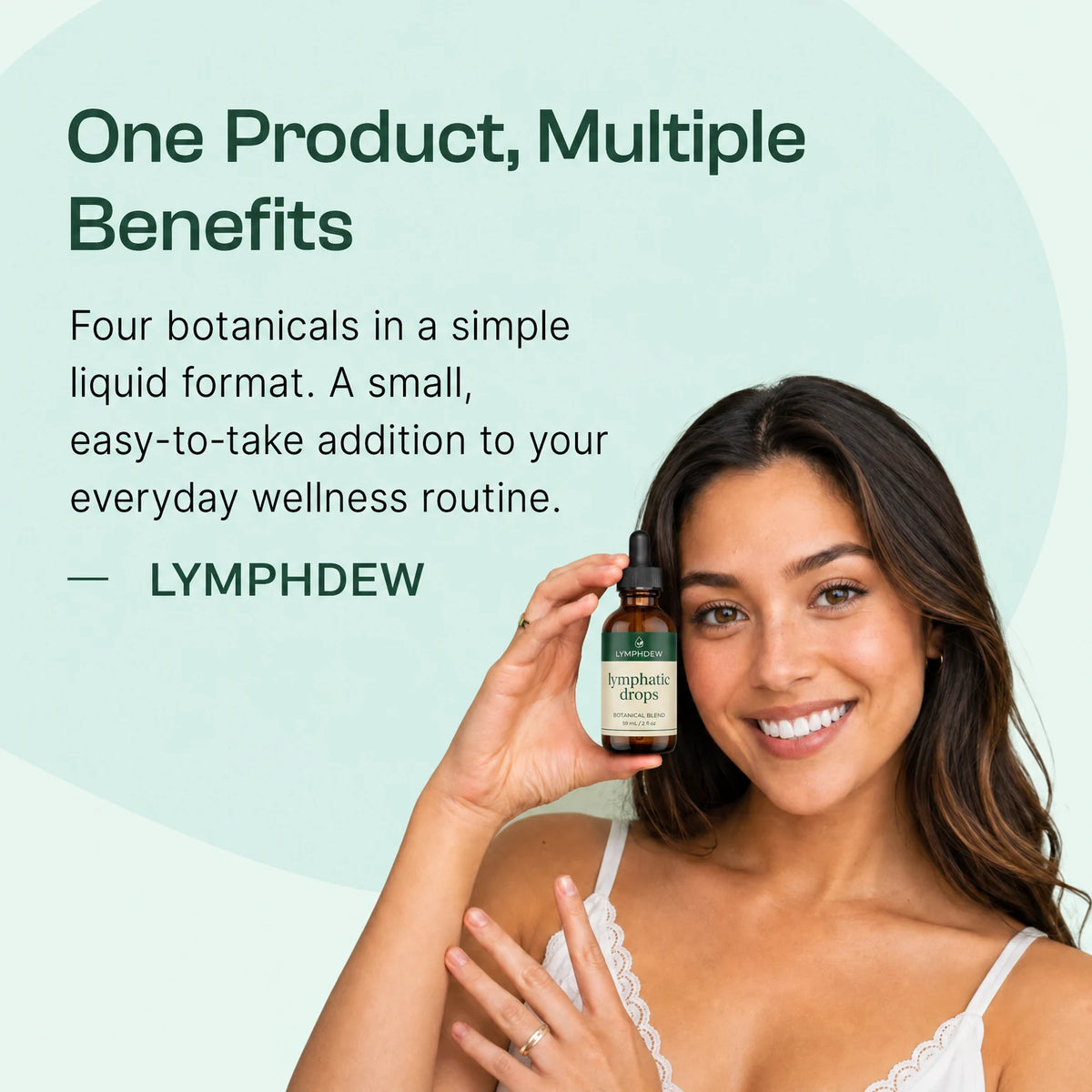 LymphDew liquid botanical blend in an everyday routine