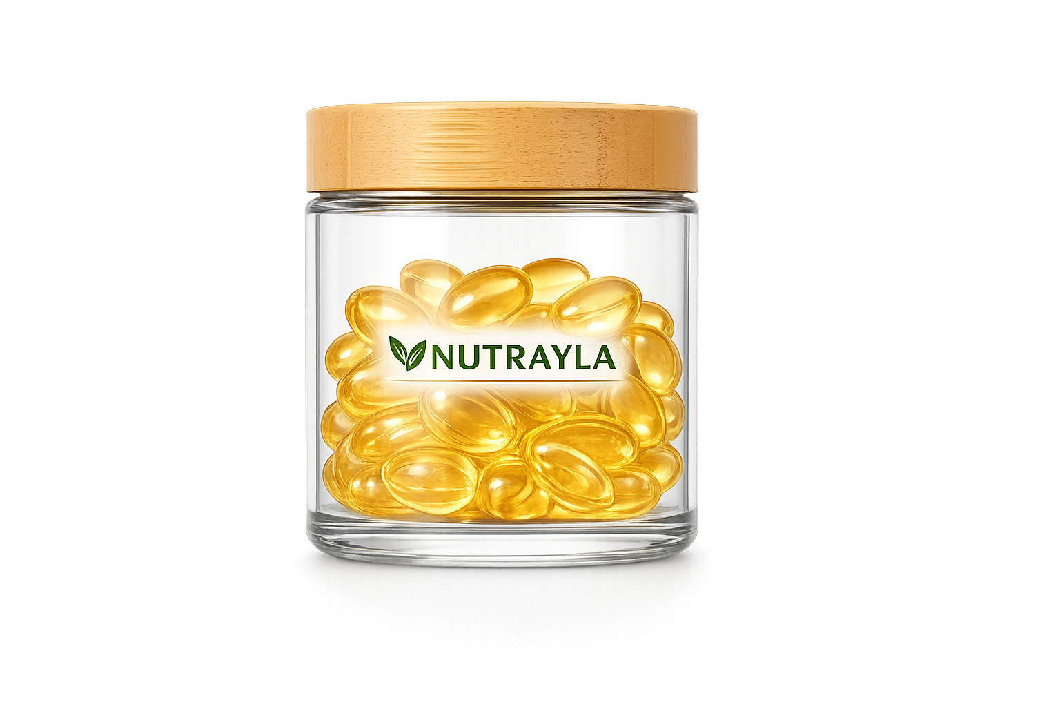 NUTRAYLA Bamboo-Lid Glass Jar